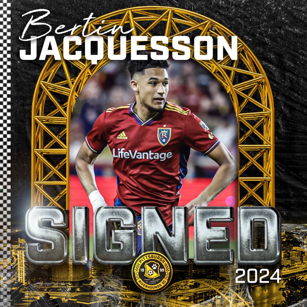 Picture of the pittsburgh Riverhounds newest addition Bertin Jacquesson